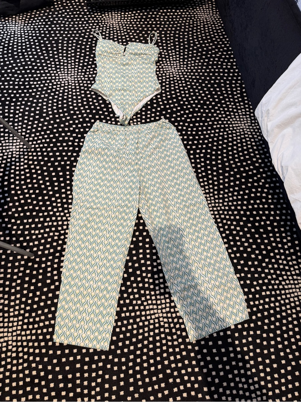 Women’s one piece bathing suit and matching Wide-Leg Pants